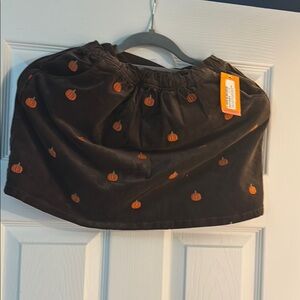 Gymboree Corduroy Pumpkin Embroidered Brown Skirt